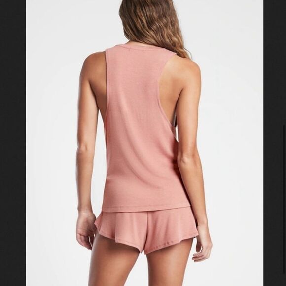 Athleta Well Rested Rib Sleep Tank NEW with tags Size Small Mauve Pink - Picture 3 of 15